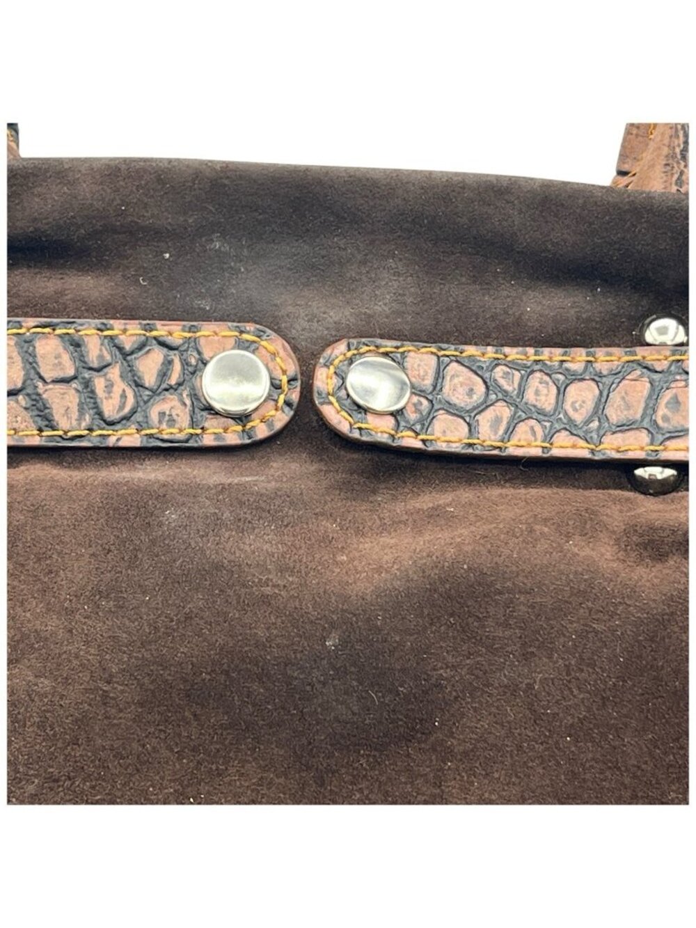 Gun Tote’n Mamas Adjustable Concealed Carry Brown Leather Suede Purse - Picture 10 of 16